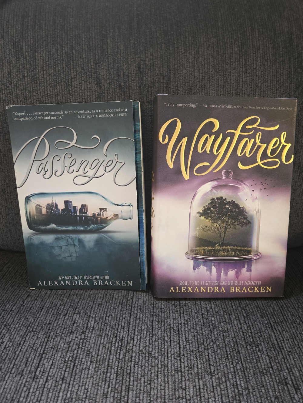 Alexandra Bracken Books - Passenger & Wayfarer in Blue and Purple